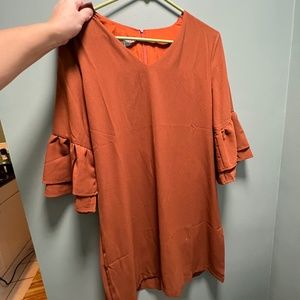NWT mini dress burnt orange medium